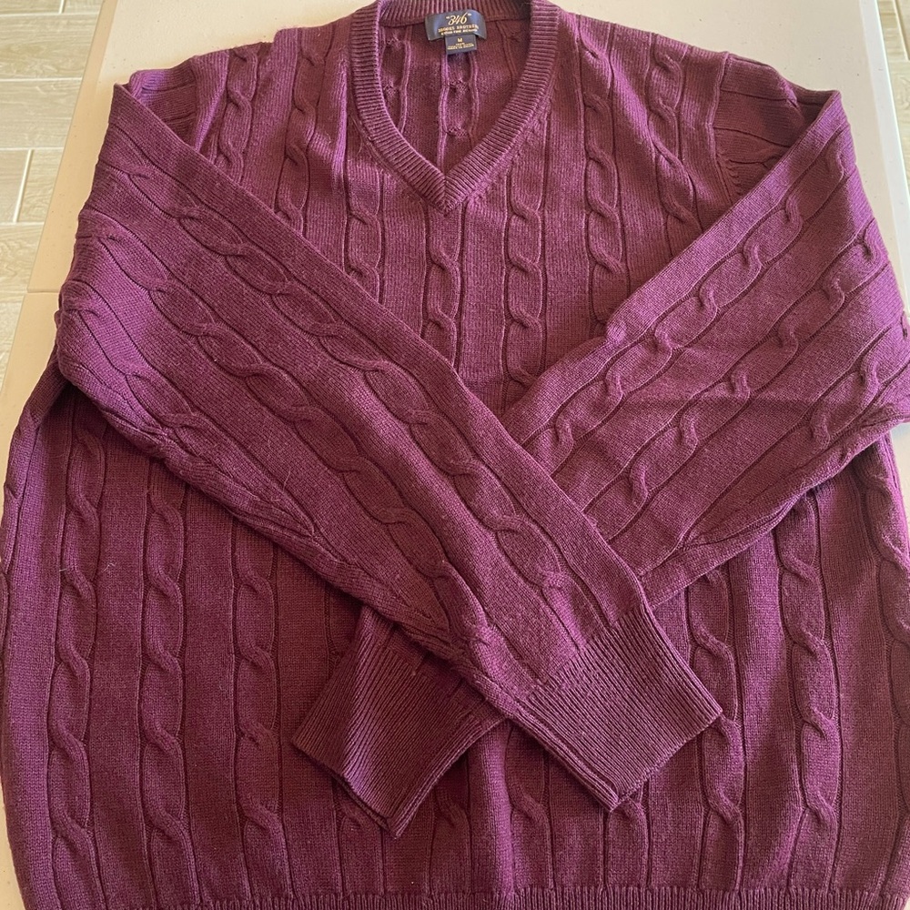 Brooks Bros Burgundy Wool Sweater